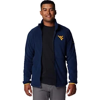 Men's Columbia  Navy West Virginia Mountaineers Flanker IV Fleece Raglan Full-Zip Jacket