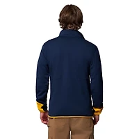 Pull-over mi-zippé Omni-Wick bleu marine pour homme Columbia West Virginia Mountaineers
