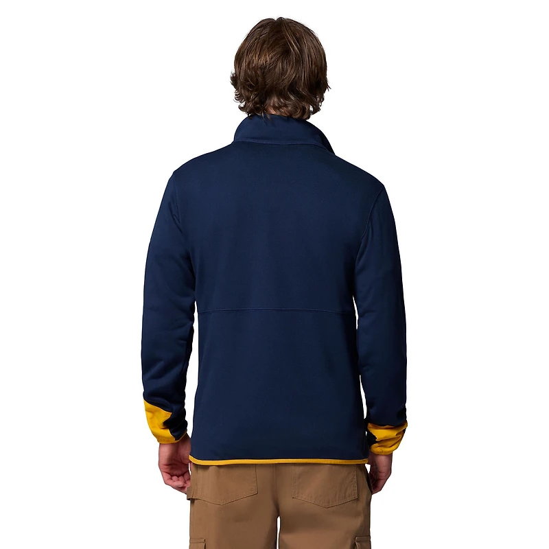 Men's Columbia Navy West Virginia Mountaineers Hike Omni-Wick Half-Zip Pullover