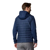 Veste à capuche hybride entièrement zippée Out-Shield de Columbia pour homme, bleu marine, West Virginia Mountaineers