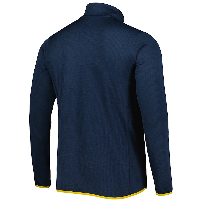 Haut à demi-glissière Omni-Wick Park View pour hommes Columbia Navy West Virginia Mountaineers
