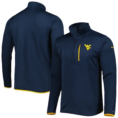 Haut à demi-glissière Omni-Wick Park View pour hommes Columbia Navy West Virginia Mountaineers