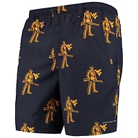 Columbia Navy West Virginia Mountaineers PFG Backcast II 8" Omni-Shade Team Short hybride pour homme