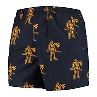 Men's Columbia Navy West Virginia Mountaineers PFG Backcast II Omni-Shade Hybrid Shorts