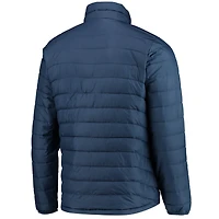 Men's Columbia Navy West Virginia Mountaineers Powder Lite Omni-Heat Reflective Full-Zip Jacket