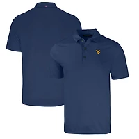 Polo Cutter & Buck pour homme, bleu marine chiné, West Virginia Mountaineers Forge Eco Stretch en tissu recyclé