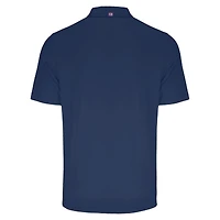 Men's Cutter & Buck Heather Navy West Virginia Mountaineers Forge Eco Stretch Recycled Polo