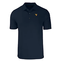 Men's Cutter & Buck Navy West Virginia Mountaineers Big Tall Forge Eco Stretch Recycled Polo