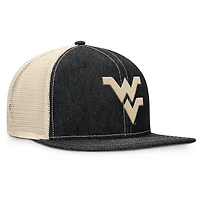 Men's Fanatics Black/Natural West Virginia Mountaineers Legend Trucker Snapback Hat