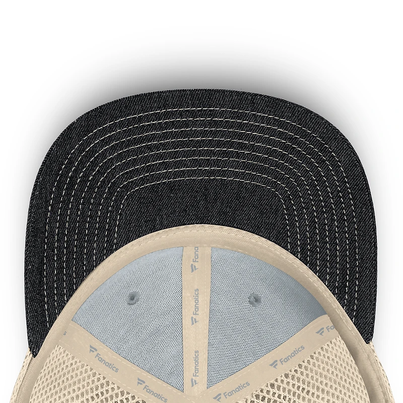 Men's Fanatics Black/Natural West Virginia Mountaineers Legend Trucker Snapback Hat