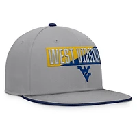 Casquette snapback grise Fanatics pour homme des West Virginia Mountaineers