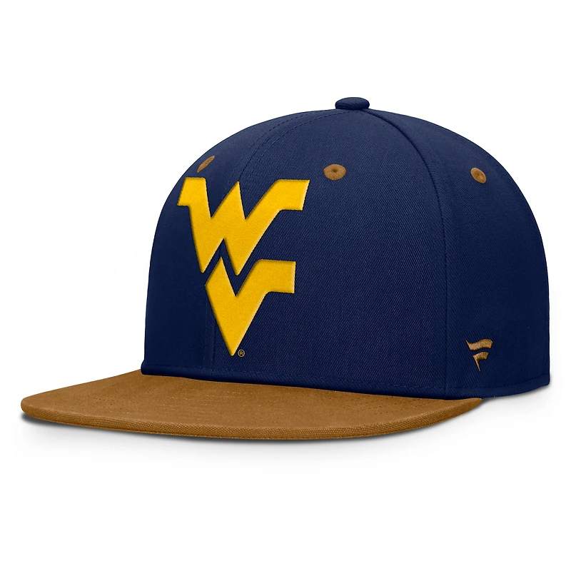 Casquette ajustée NoBo bleu marine/marron pour homme des West Virginia Mountaineers