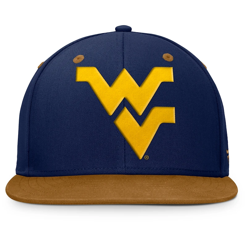 Casquette ajustée NoBo bleu marine/marron pour homme des West Virginia Mountaineers