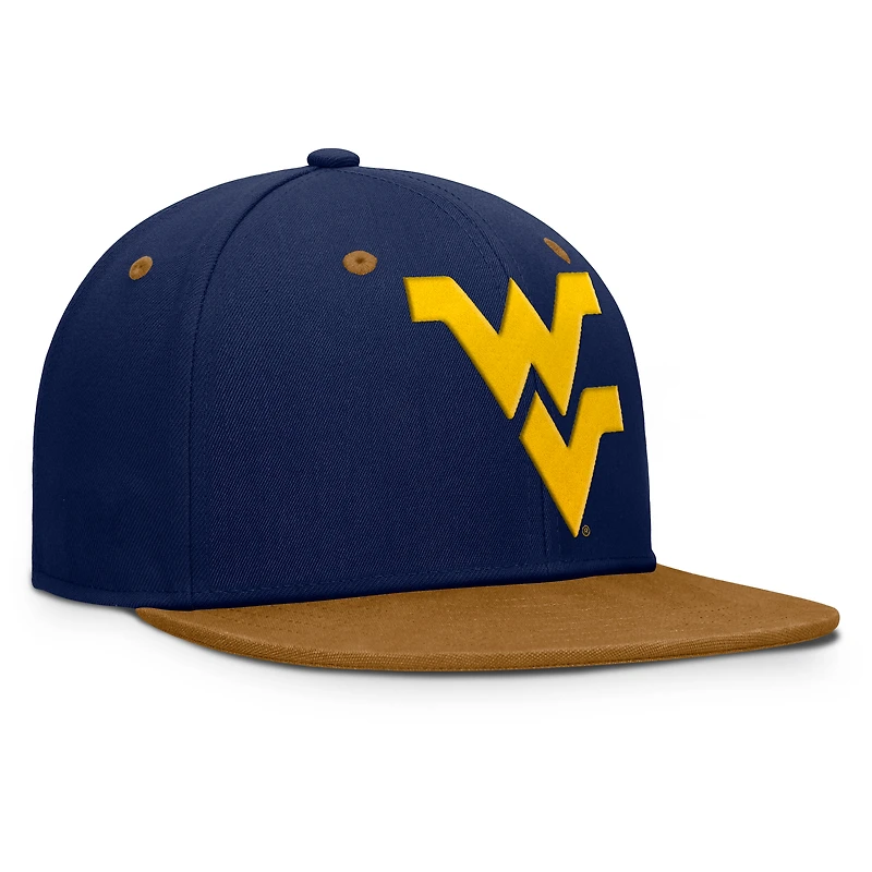 Casquette ajustée NoBo bleu marine/marron pour homme des West Virginia Mountaineers