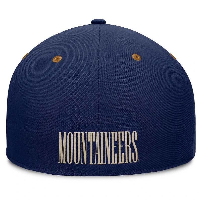 Casquette ajustée NoBo bleu marine/marron pour homme des West Virginia Mountaineers