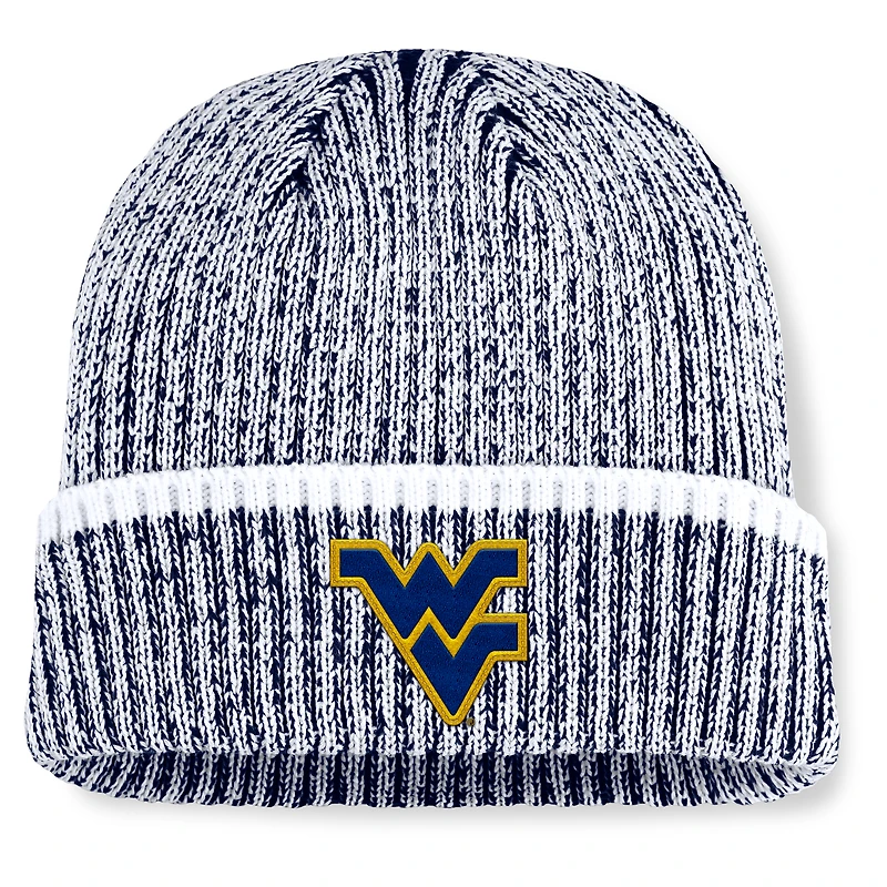 Men's Fanatics  Navy/White West Virginia Mountaineers Haze Cuffed Knit Hat