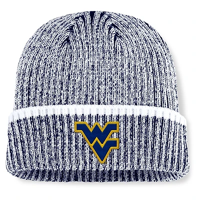 Men's Fanatics  Navy/White West Virginia Mountaineers Haze Cuffed Knit Hat
