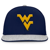 Casquette snapback en loden bleu marine des West Virginia Mountaineers pour homme