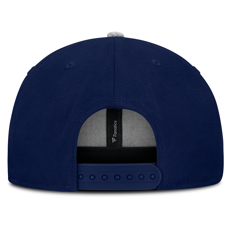 Casquette snapback en loden bleu marine des West Virginia Mountaineers pour homme