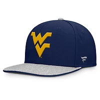 Casquette snapback en loden bleu marine des West Virginia Mountaineers pour homme