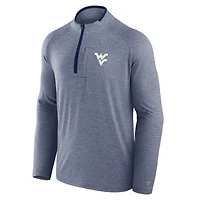 Veste à col montant et demi-zip pour homme Fanatics Navy West Virginia Mountaineers