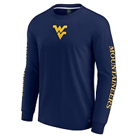 Men's Fanatics Navy West Virginia Mountaineers Strive Long Sleeve T-Shirt