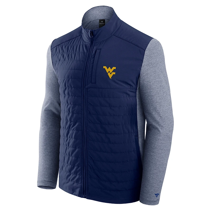Men's Fanatics Navy West Virginia Mountaineers Tonal Primary Logo Full-Zip Jacket