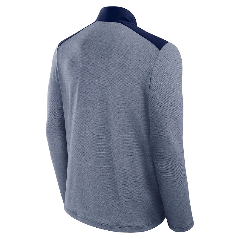 Veste zippée entièrement ton sur avec logo principal Fanatics bleu marine West Virginia Mountaineers pour homme