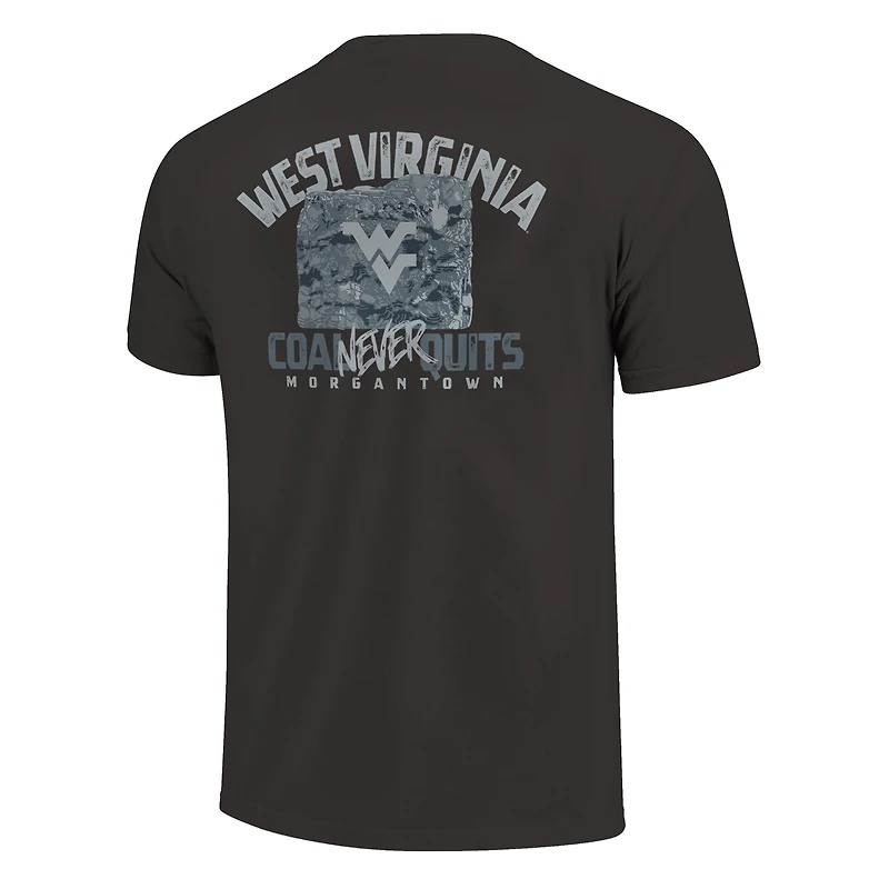 T-shirt graphite pour homme West Virginia Mountaineers, couleurs confort, construit sur la bravoure