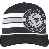 Men's Legacy Athletic  Black West Virginia Mountaineers Built on Bravery Running Circle Trucker Adjustable Hat