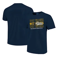 Men's  Navy West Virginia Mountaineers Alumni Script Overlay T-Shirt