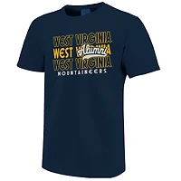 Men's  Navy West Virginia Mountaineers Alumni Script Overlay T-Shirt