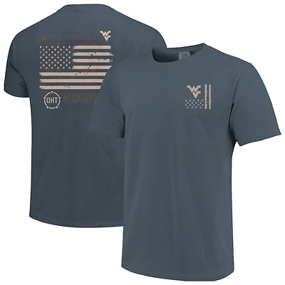 Men's Navy West Virginia Mountaineers Comfort Colors OHT Camo Overlay T-Shirt