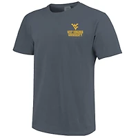 T-shirt bleu marine pour homme, motif paysage, couleurs confortables, doublure épaisse, style West Virginia Mountaineers