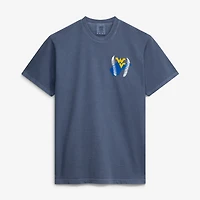 T-shirt de baseball pour homme, bleu marine, avec la mascotte dessinée des Mountaineers Virginie-Occidentale