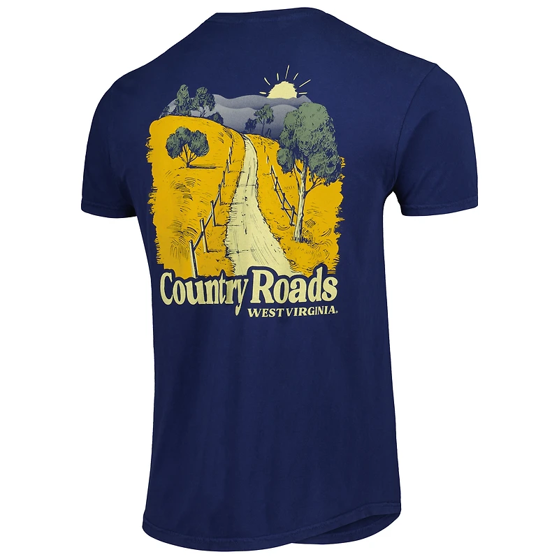 T-shirt pour homme bleu marine West Virginia Mountaineers Hyperlocal
