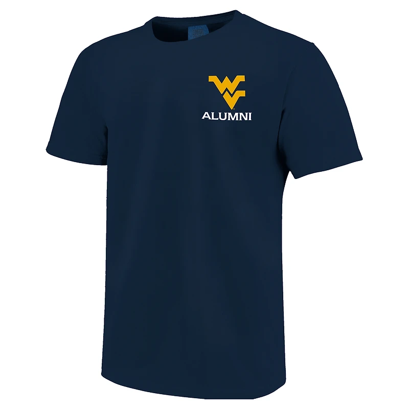 Men's Navy West Virginia Mountaineers Mascot Grad Achievement Unlocked T-Shirt