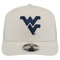Men's New Era Natural West Virginia Mountaineers Canvas 9SEVENTY Stretch-Snap Adjustable Hat