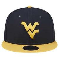 Men's New Era Navy/Gold West Virginia Mountaineers Two-Tone 9FIFTY Snapback Hat