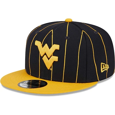 Casquette Snapback Vintage 9FIFTY pour homme New Era bleu marine/doré West Virginia Mountaineers