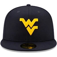 Men's New Era Navy West Virginia Mountaineers Basic 59FIFTY Team Fitted Hat