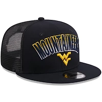 Casquette Snapback 9FIFTY Snapback pour hommes des West Virginia Mountaineers Grade Trucker New Era