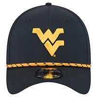 Men's New Era  Navy West Virginia Mountaineers Rope 39THIRTY Flex Hat