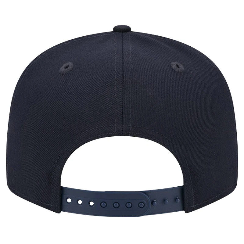 Men's New Era Navy West Virginia Mountaineers Team Script 9FIFTY Snapback Hat