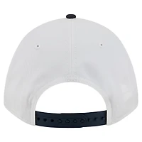 Men's New Era White/Navy West Virginia Mountaineers Arch Two-Tone Rope 9FORTY A-Frame M-Crown Adjustable Hat