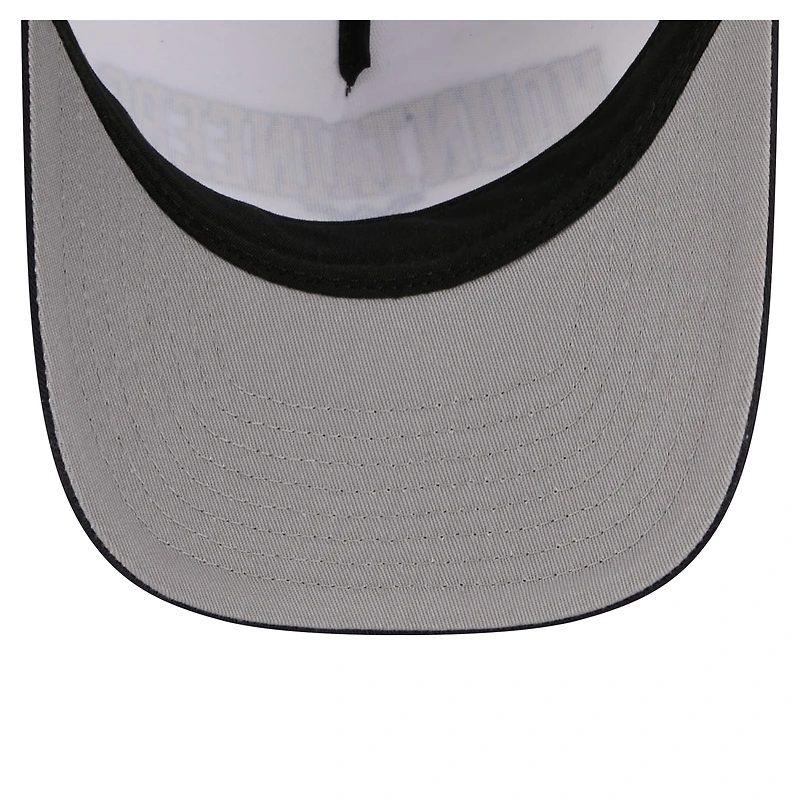 Men's New Era White/Navy West Virginia Mountaineers Arch Two-Tone Rope 9FORTY A-Frame M-Crown Adjustable Hat
