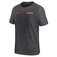 Haut de performance Nike West Virginia Mountaineers 2024 Sideline Coach pour homme, anthracite