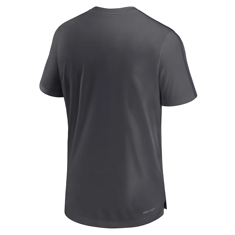 Haut de performance Nike West Virginia Mountaineers 2024 Sideline Coach pour homme, anthracite