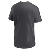 Haut de performance Nike West Virginia Mountaineers 2024 Sideline Coach pour homme, anthracite