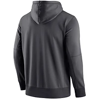 Sweat à capuche zippé Performance Nike West Virginia Mountaineers pour homme avec logo anthracite